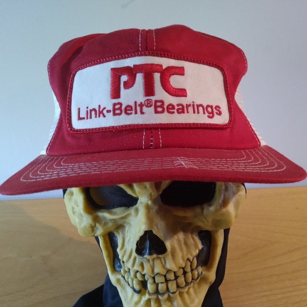 Vintage K Brand PTC Link-Belt Bearings Patch Snap Back Trucker Hat